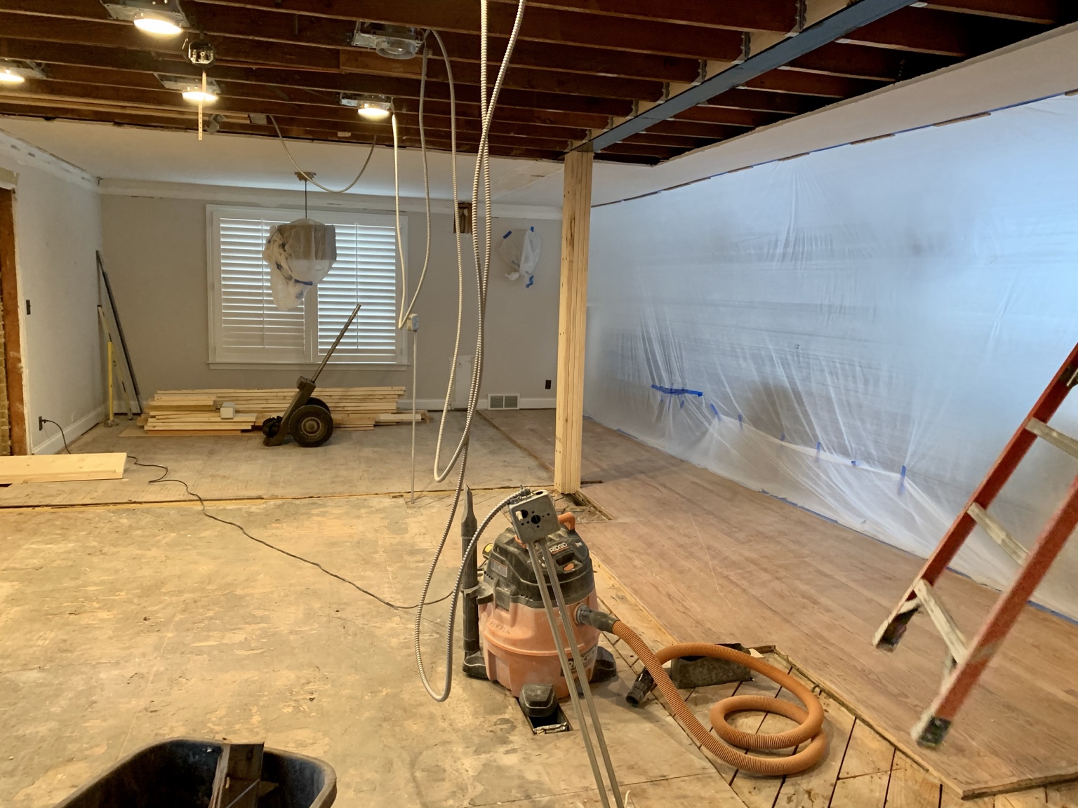 Open-plan structural renovation in progress