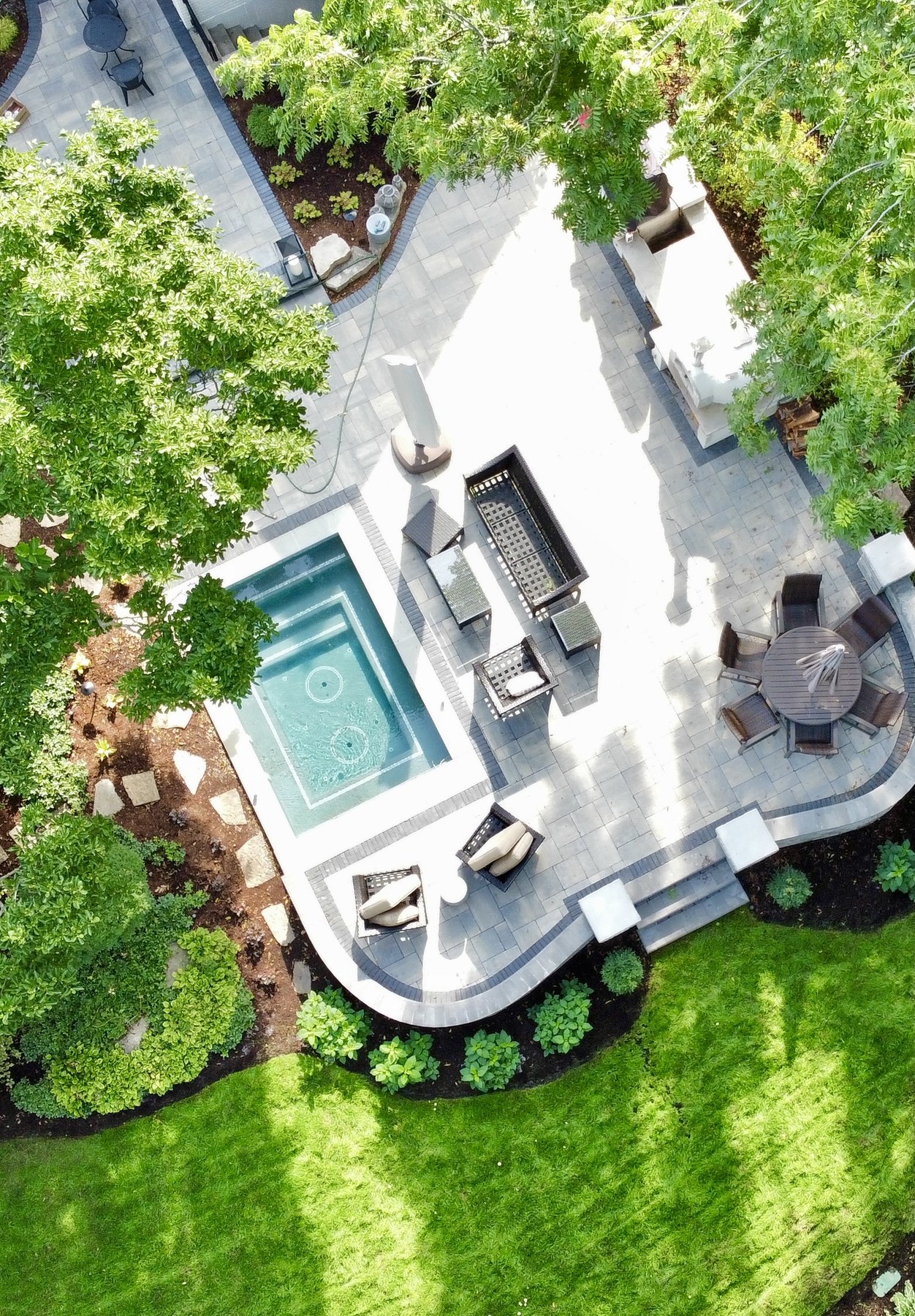 Custom outdoor living and pool